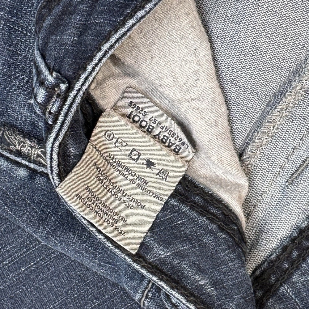 Silver Jeans Womens Size 33x35.5 Aiko Baby Boot Dark Wash Blue Denim Pants Tall - Picture 9 of 14